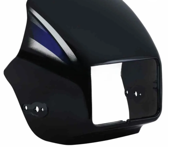 Head Light Visor/mask for hero Splendor Pro (new Graphics) Black (blue Stk)-HERO