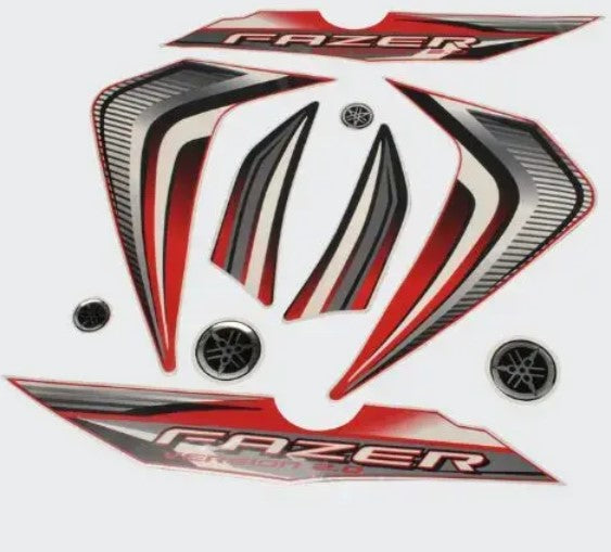 Sticker Set for Fazer T7 [Red Tank]-YAMAHA