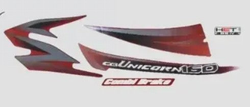 Sticker Set  for Unicorn 160 [Red-Red]-HONDA