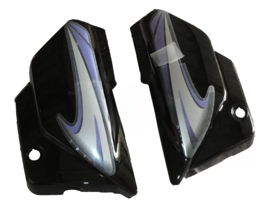 Side Panel/coverg for  hero Splendor Plus (Latest Black purple Stk)-GENUINE