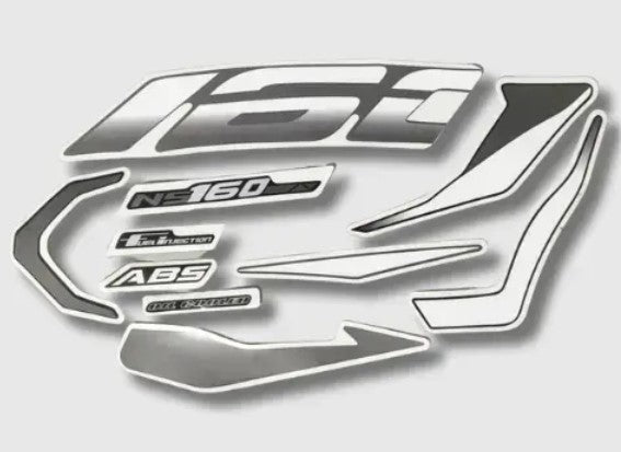 Sticker Kit for Bajaj Pulsar 160 NS (BS6 Grey Tank  )-BAJAJ