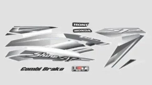 Sticker Set for  Shine SP T2 [White Tank]-HONDA