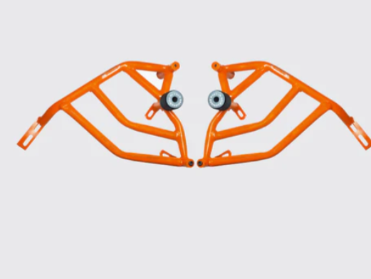 CRASH GUARD OLD MODEL  for DUKE 200 (ORANGE WITH 4 METAL SLIDER)-KTM