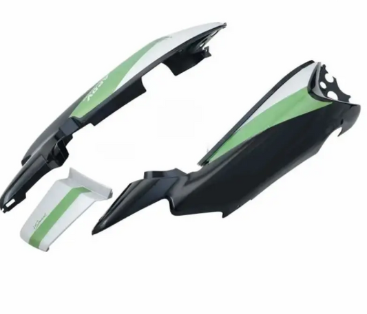 Tail Panel/seat Cowl for hero Splendor I-smart (Black green)-HERO