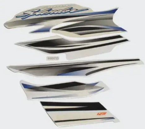 Sticker Set for Hero Super Splendor T4 [Blue Tank]-HERO