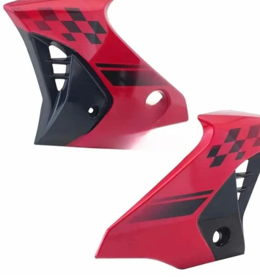 Tank Side Cover/panel Set (lh+rh) for hero Honda Glamour N/m (type-5) Red-HERO