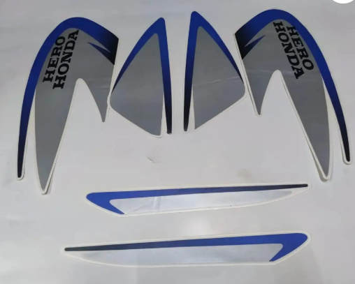 Sticker Kit for hero Splendor Plus (tank Color-black At Blue)-HERO