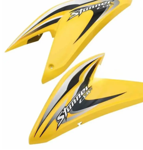 Tank Side Cover/panel Set (lh+rh) for honda Stunner (Yellow)-GENUINE