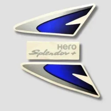 Stickr H.L.Firing  for Hero Splendor Plus  [Black Tank-Grey] New Model-ABK