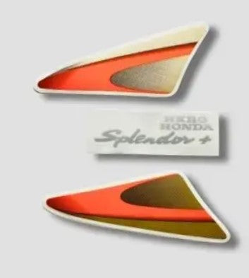 Sticker H.L.Firing for Splendor Plus [Red Tank-Orng] New Model-ABK