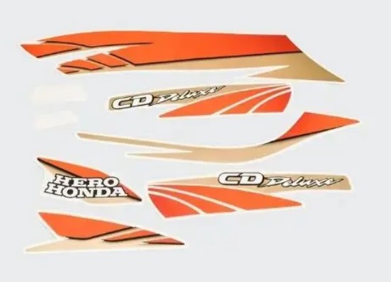 Sticker Set for CD-Deluxe [Red Tank-Orange]New Model-HERO
