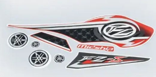 Sticker Set for FZS T5 [Red Tank]-YAMAHA