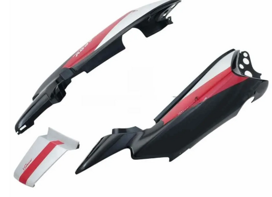 Tail Panel/seat Cowl for hero Splendor I-smart (Black red Stk)-HERO