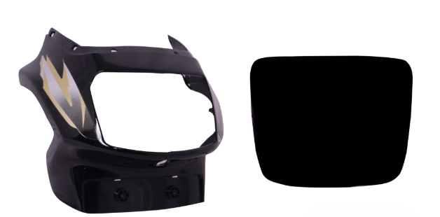 Head Light Visor/mask  for tvs Victor Gl (New Model) Black-TVS