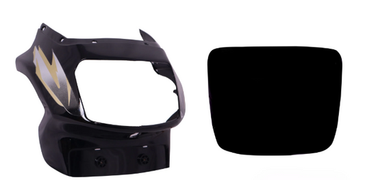Head Light Visor/mask  for tvs Victor Gl (New Model) Black-TVS