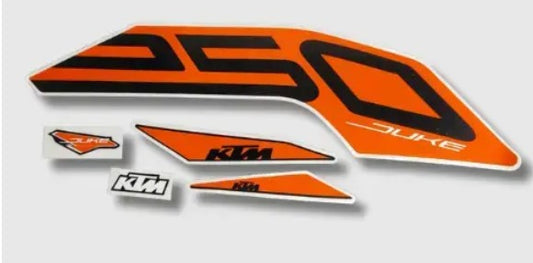 Black Orange Sticker Kit for Duke 250-KTM