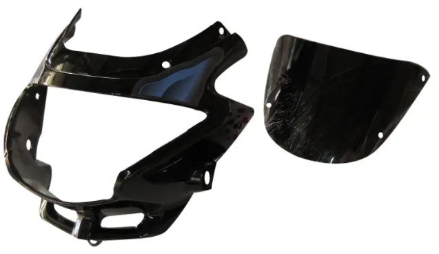 Head Light Visor/mask for hero Glamour N/m Black (blue)-HERO