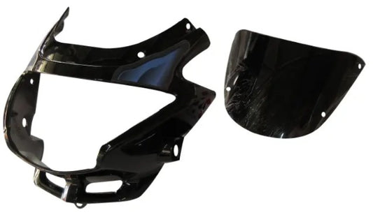 Head Light Visor/mask for hero Glamour N/m Black (blue)-HERO