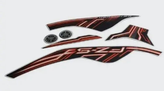 Sticker Set for  FZS T8 [Black Tank-Orange]-YAMAHA