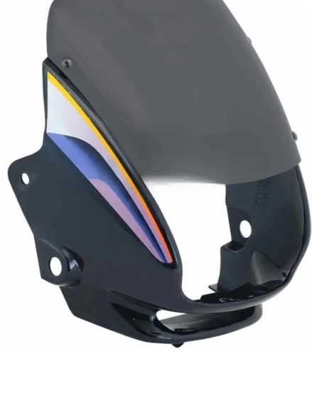 Head Light Visor/mask-hero Super Splendor Black (blue Stk)-HERO