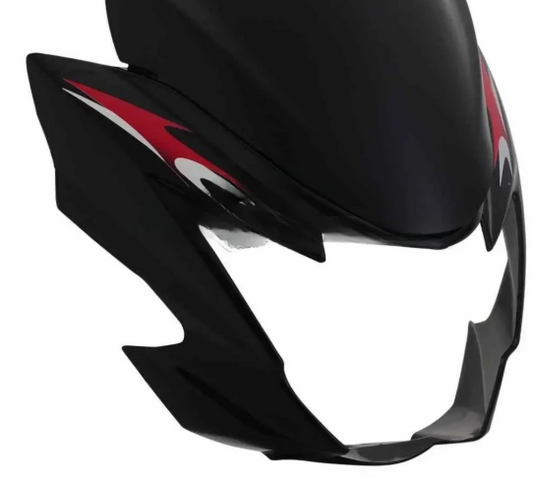 Head Light Visor/mask for suzuki Hayate (Black red Stk)-SUZUKI