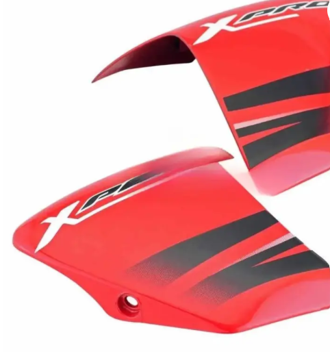 Tank Side Cover/panel Set (lh+rh) for hero Passion Xpro (Sport Red black Stk)-GENUINE