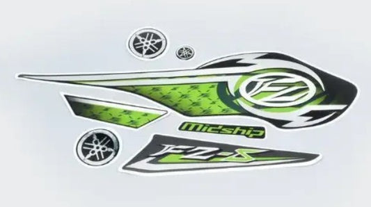 Sticker Set for  FZS T5 [Black Tank-Green]-YAMAHA