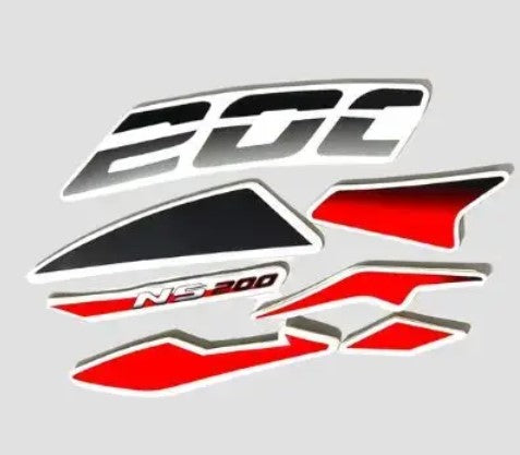 Sticker Kit forPulsar 200NS (UG7  Red Tank)-BAJAJ