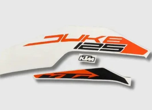Sticker Kit for Duke 125(White Tank)-KTM