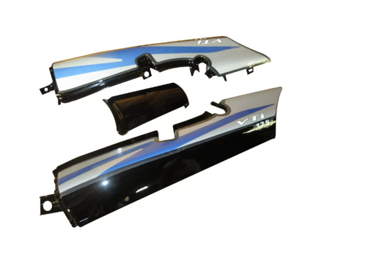 Tail Panel/seat Cowl  for tvs Victor Glx (Black blue Stk)-GENUINE