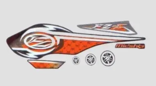 Sticker Set FZS  for T5 [Black Tank-Copper]-YAMAHA