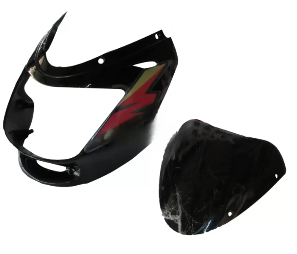 Head Light Visor/mask for bajaj Caliber 115 Black (red Stk)-BAJAJ