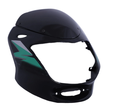 Head Light Visor/mask for bajaj Caliber 115 (Metalic Black (green Stk)-BAJAJ