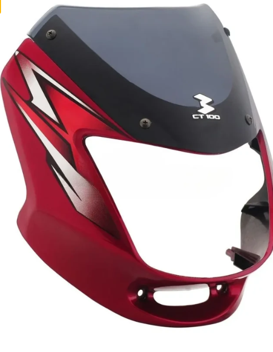 Head Light Visor/mask for bajaj Ct100 N/m (Latest Red)-BAJAJ