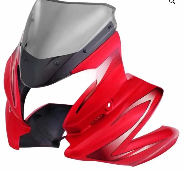 Head Light Visor/mask for bajaj Discover 150f (Red)-BAJAJ