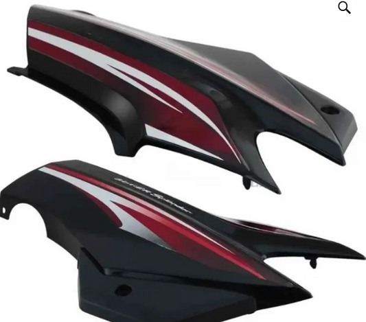 Side Panel/cover for hero Super Splendor Latest (type-2) Black (red Stk)-GENUINE