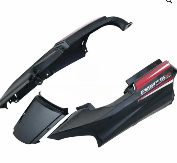 Tail Panel/seat Cowl for  hero Super Splendor Latest Type-2 Black (red Stk)-HERO