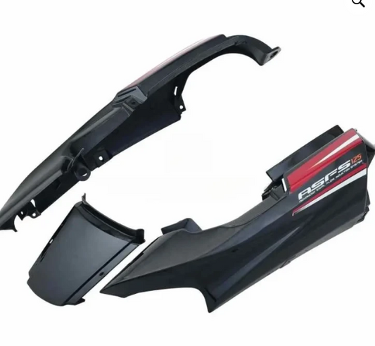 Tail Panel/seat Cowl for  hero Super Splendor Latest Type-2 Black (red Stk)-HERO