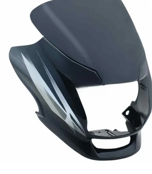 Head Light Visor/mask for hero Super Splendor Latest (type 2) Black (grey Stk)-HERO