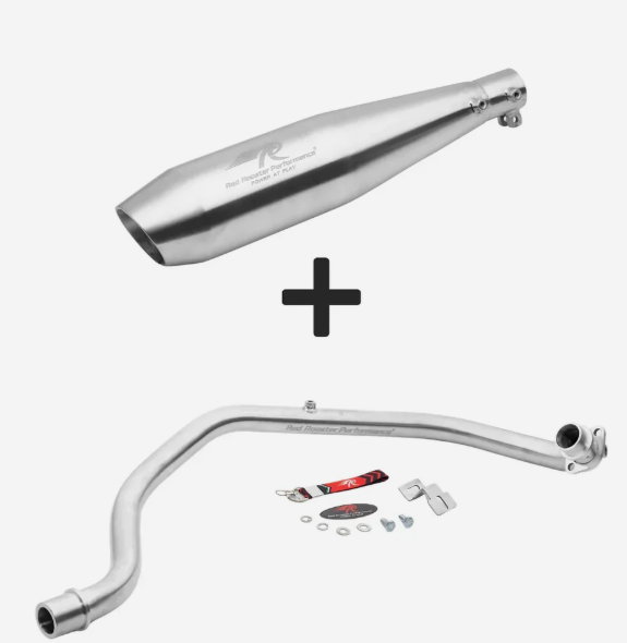 Red Rooster Performance  Exhaust ( Silver Matte)  for Hero XPulse 200-HERO