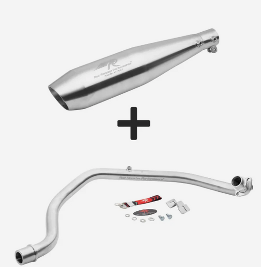 Red Rooster Performance  Exhaust ( Silver Matte)  for Hero XPulse 200-HERO