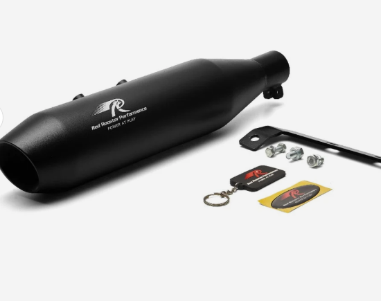 Red Rooster Performance Rumbler Max Exhaust ( MATTE BLACK) for Reborn 350-ROYAL ENFIELD