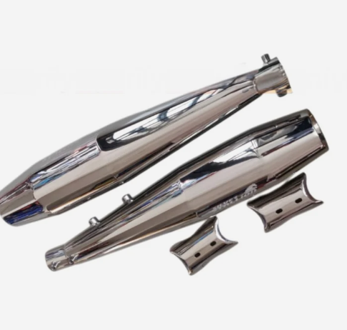 High Performance Exhaust System for ( Silver Glossy finish) Interceptor 650 -ROYAL ENFIELD