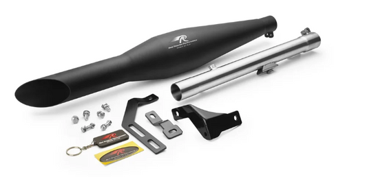 Red Rooster Black Matte Exhaust for Meteor  350-ROYAL ENFIELD