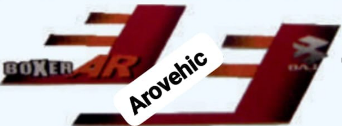 Graphics Sticker Set for Bajaj Boxer AR ( Red Vehicle) Both Sides-OES