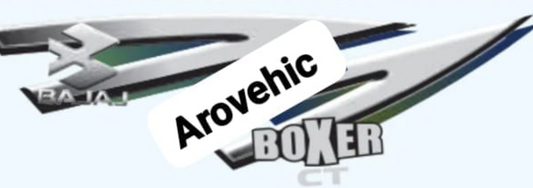Graphics Sticker Set for Bajaj Boxer CT Deluxe (New Logo ) Silver Vehicle | Both Sides -OEM