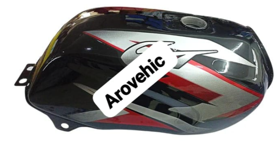 Petrol Tank for Bajaj CT 100 New Model (BS4 ) Black & Red-ENSONS