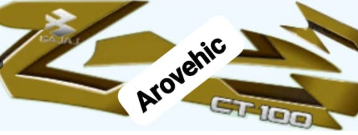 Graphics Sticker Set for Bajaj CT 100 Type 2 New Model (Green Vehicle)  Both Sides-OES
