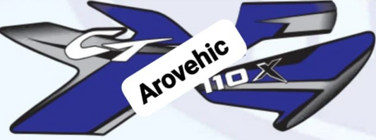 Graphics Sticker Set for Bajaj CT 110X (Black Vehicle  Blue Sticker  Both Sides-OES