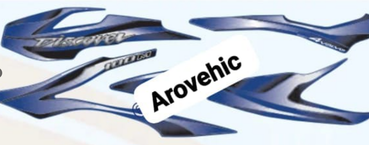 Graphics Sticker Set for Bajaj Discover 100M ( Blue Vehicle  Both Sides)-OES